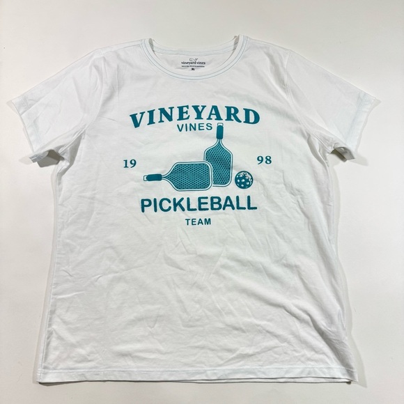 Vineyard Vines Pickleball Tee Shirt White Womens - Picture 1 of 6